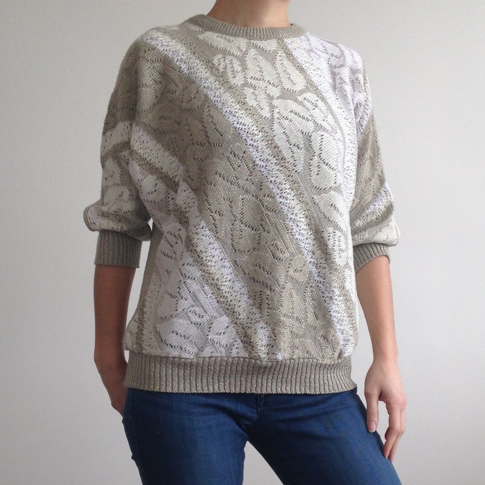 VINTAGE Half Sleeve Knit Sweater